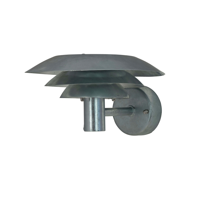 DL25 udendørs væglampe, galvaniseret stål