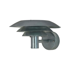 DL25 udendørs væglampe, galvaniseret stål