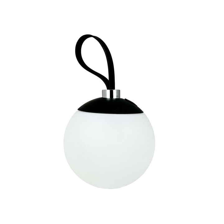 Odin Outdoor lysbold/batterilampe m/rem, sort/hvid
