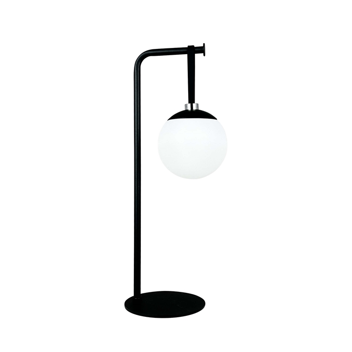 Odin Outdoor lysbold/batterilampe m/rem og bordstander, sort/hvid