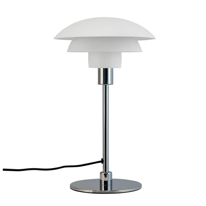 Morph D21 bordlampe, hvid/krom