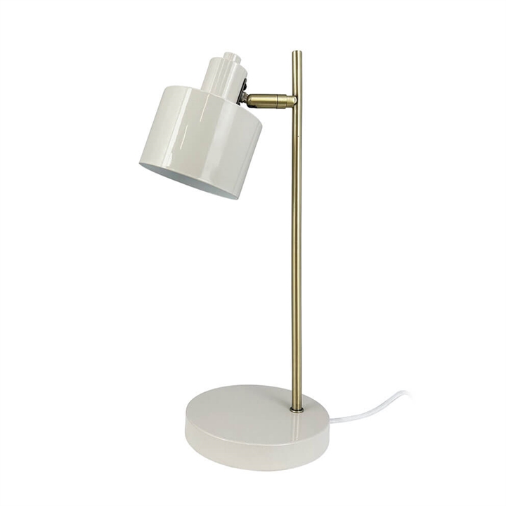 Ocean bordlampe, beige/messing