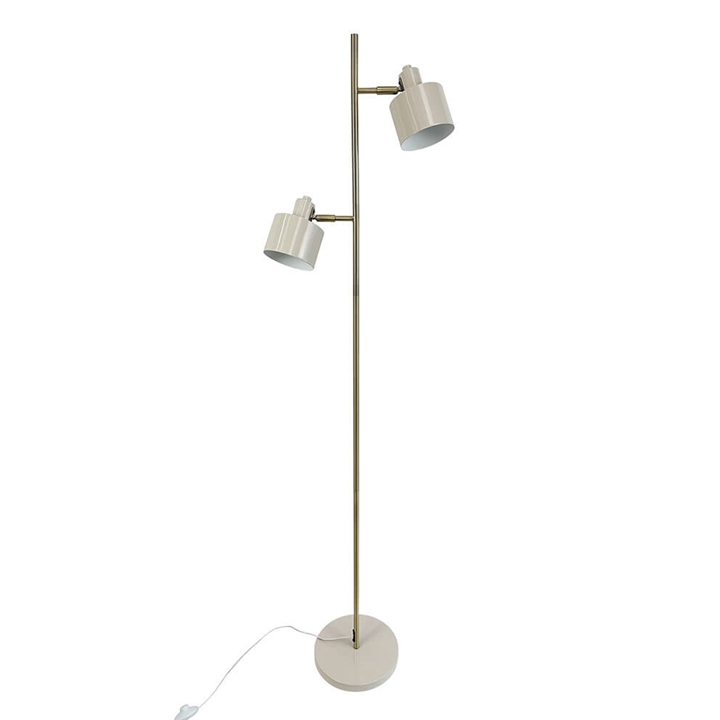 Ocean gulvlampe, beige/messing 