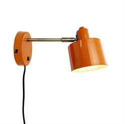 Ocean væglampe, orange/messing