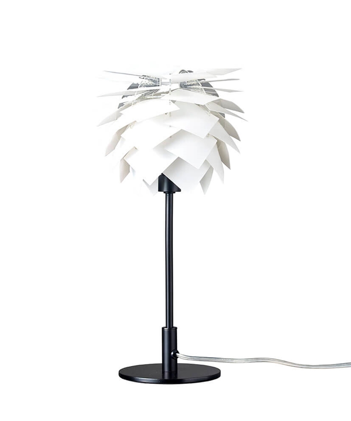 Pineapple høj bordlampe, sort/hvid