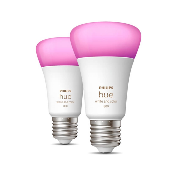 Philips Hue White and Color Ambiance 9W LED E27 2 stk