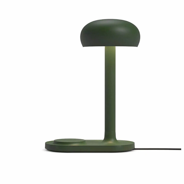 Emendo bordlampe med Qi trådløs oplader, emerald