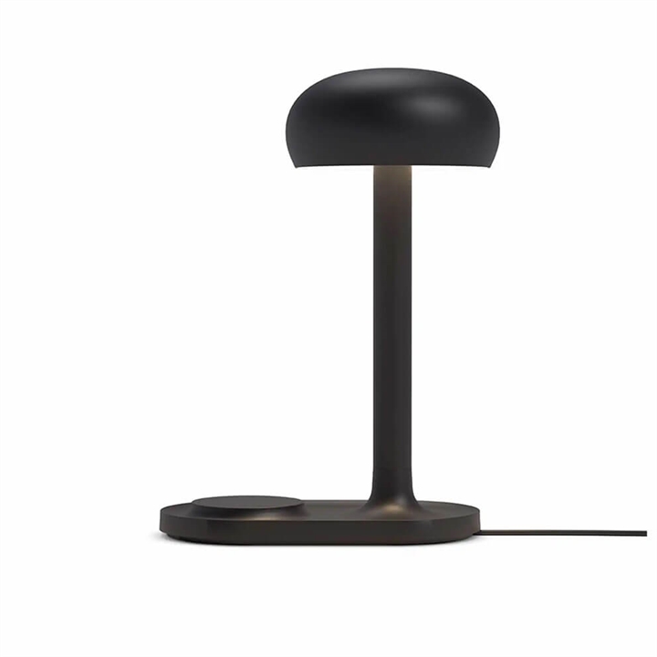 Emendo bordlampe med Qi trådløs oplader, sort