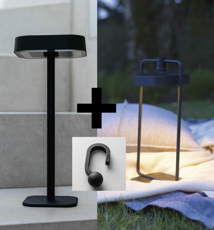 Flai Sæt Mellem Lanterne Bordlampe Krog Fra Sol