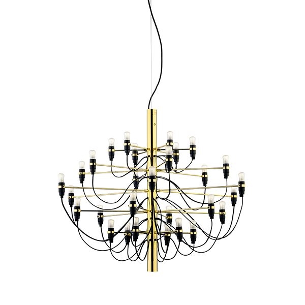 2097/30 lysekrone LED, messing