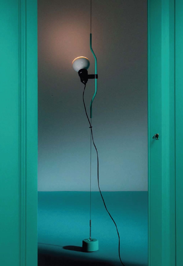 Parentesi gulvlampe m/dæmper, turkis