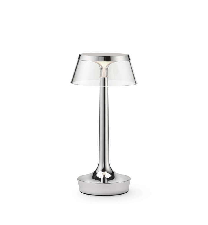 Bon Jour Unplugged batterilampe / bordlampe, krom