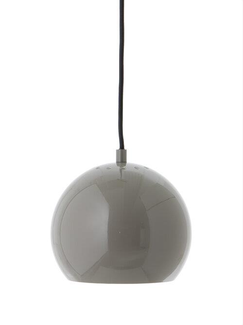 Ball pendel Ø18, blank varm grå