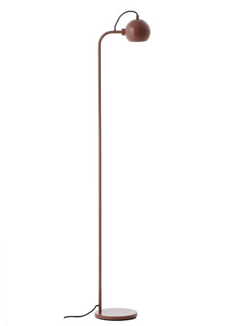 Ball Single gulvlampe, blank rød