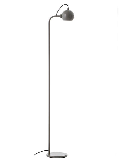 Ball Single gulvlampe, blank varm grå