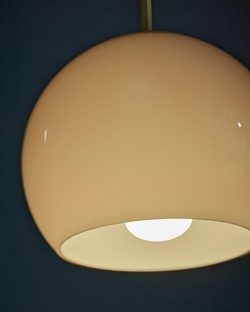 Ball Glass pendel Ø18, amber