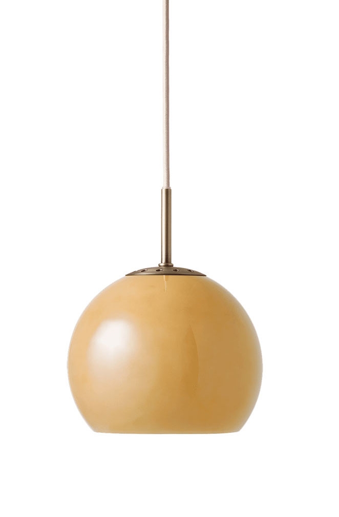 Ball Glass pendel Ø18, amber