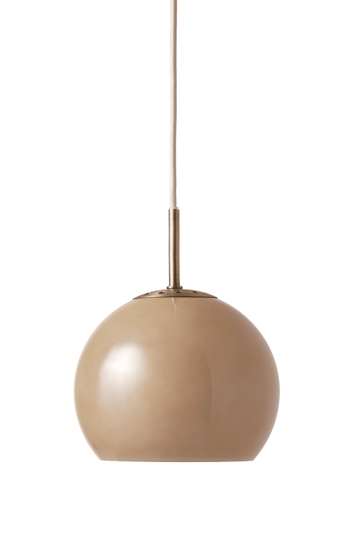 Ball Glass pendel Ø18, cappuccino