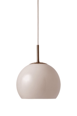 Ball Glass pendel Ø18, sand grey