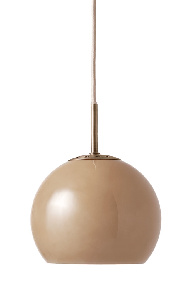 Ball Glass pendel Ø25, cappuccino