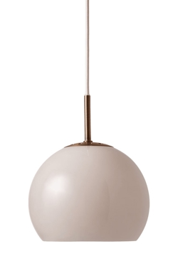 Ball Glass pendel Ø25, sand grey