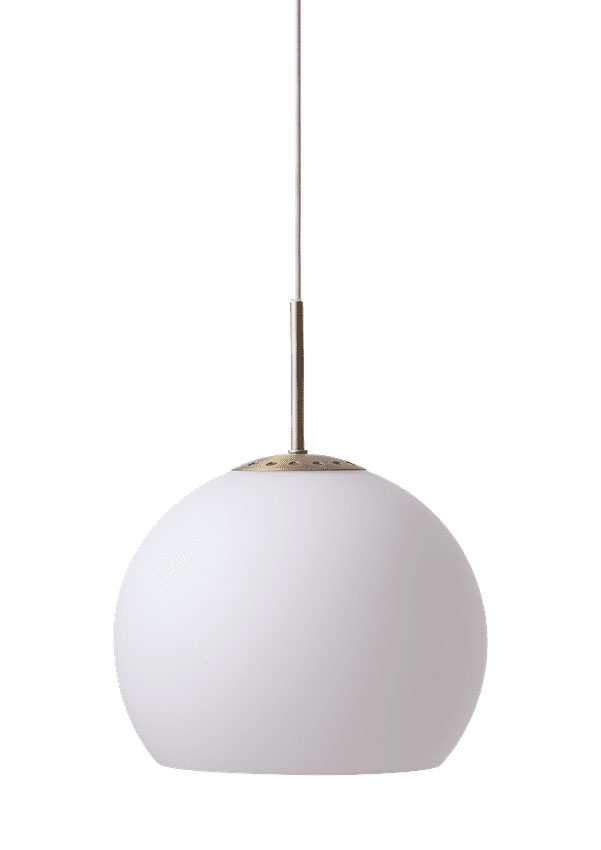 Ball Glass pendel Ø25, opal hvid
