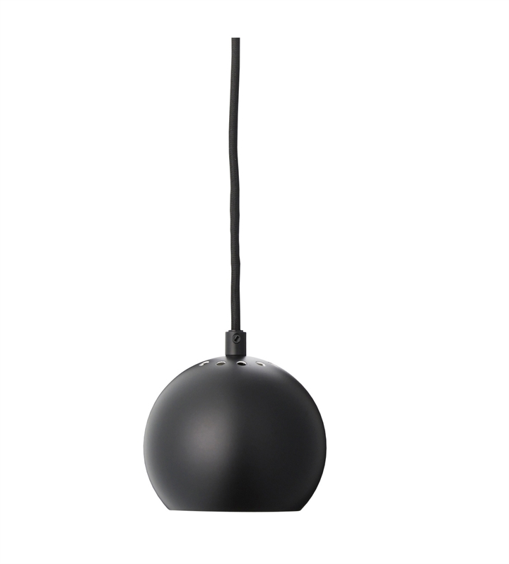 Ball pendel Ø12, mat sort