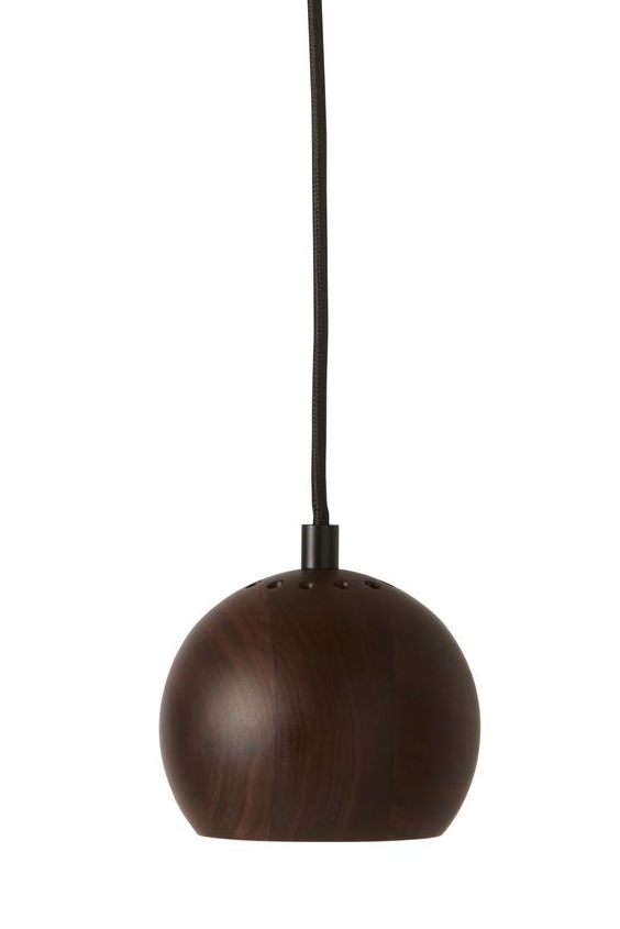 Ball Wood pendel Ø12, valnød