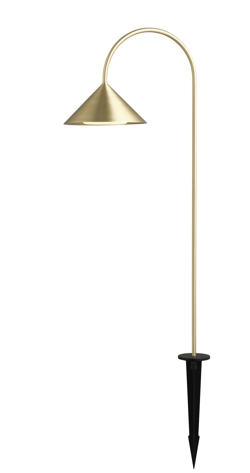 Grasp havelampe / batterilampe m/spyd, messing