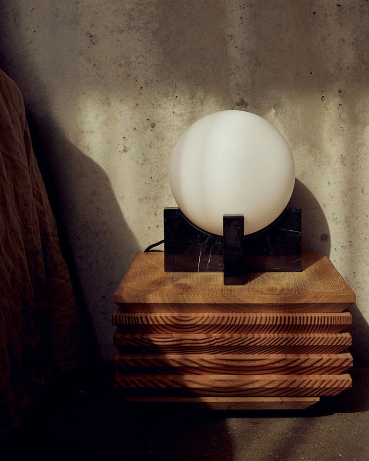 Hito bordlampe / væglampe, sort/opal