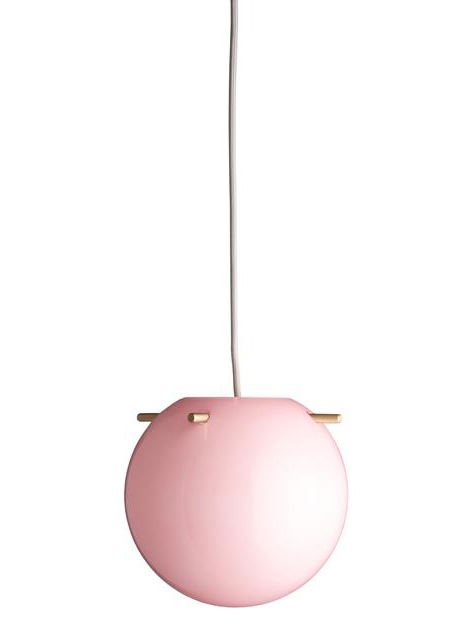 Koi pendel Ø25, rosa/messing