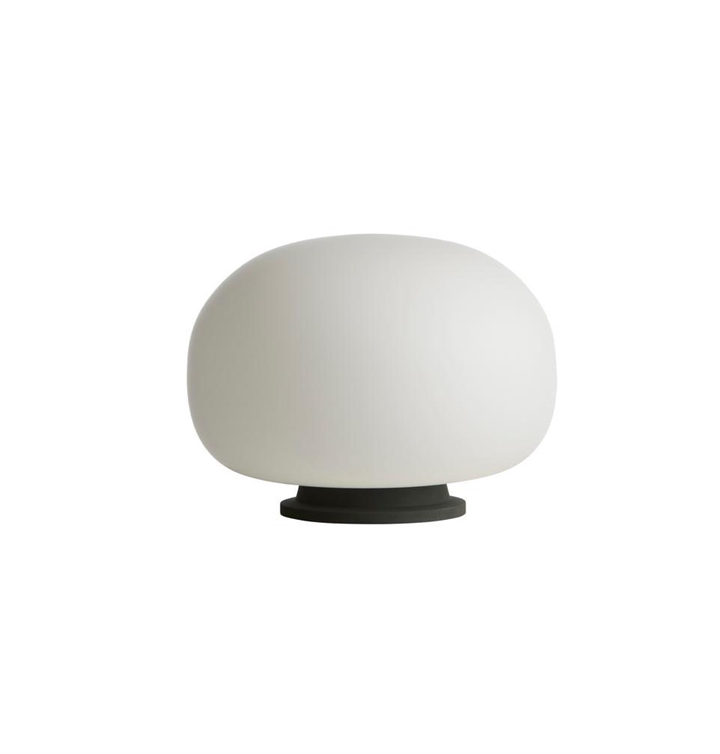 Supernate bordlampe Ø28, opal/sort