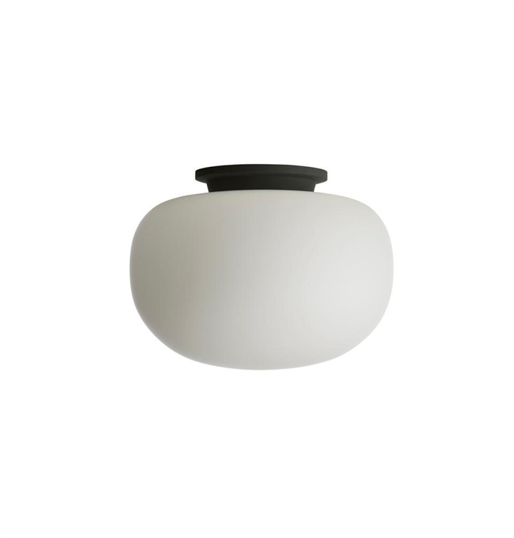 Supernate loftlampe Ø28, opal/sort