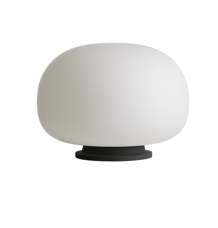 Supernate bordlampe Ø38, opal/sort