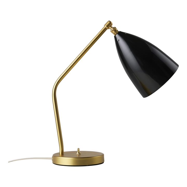 Gräshoppa bordlampe, blank sort