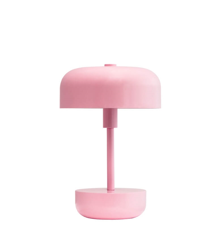 Haipot portable bordlampe/batterilampe, lyserød