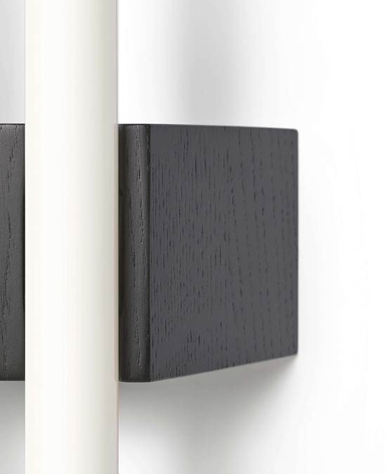 Minimism Single væglampe, eg sort