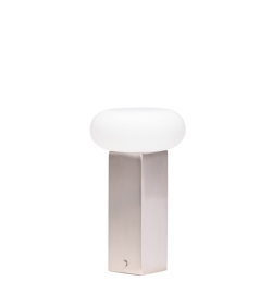 Low Portable batterilampe / bordlampe, nikkel