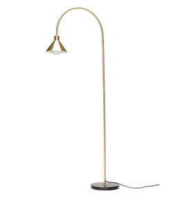 Pipe gulvlampe, messing