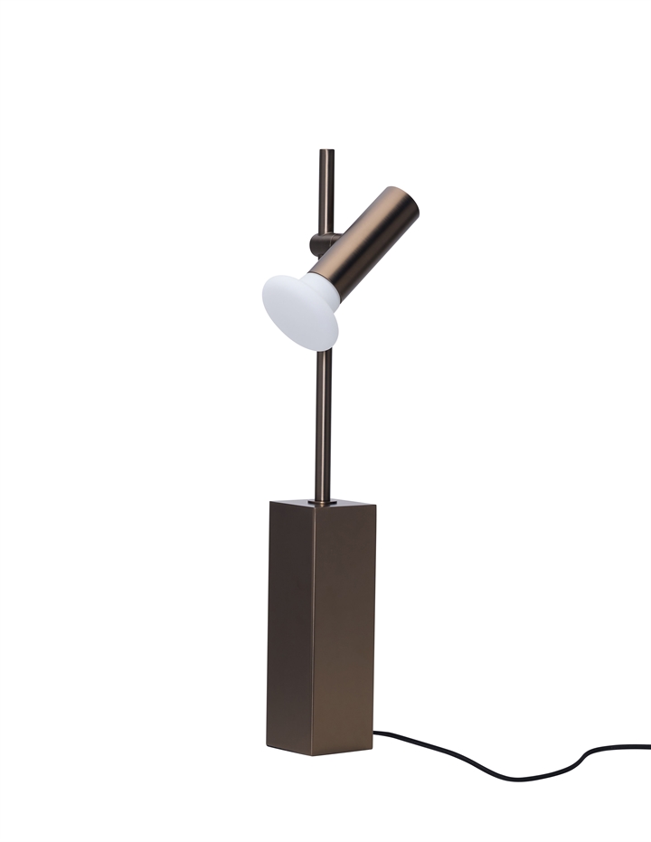 Set bordlampe, bruneret messing