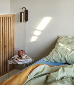 Zenith væglampe, bruneret messing