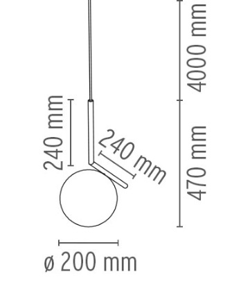 IC Light pendel, S1 messing