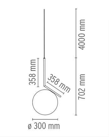 IC Light pendel, S2 messing