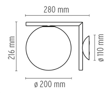 IC Light væg/loft W1 krom