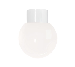 Classic Globe 180 loftlampe / væglampe IP54 LED 3000K, hvid/blank opal