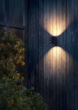 Eye Control udendørs væglampe m/sensor, deep black