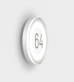 Lisc Number udendørs væglampe, pure white