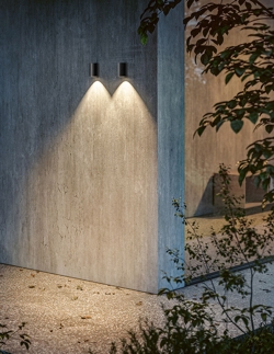 Scap down udendørs væglampe, deep black