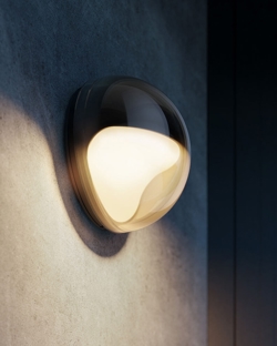 Las.2 udendørs væglampe, deep black