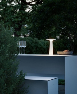 Lix batterilampe / bordlampe, pearl white